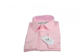 Maserto Pembe Slim Fit Gömlek Düz Desenli