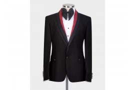 Maserto Slim Fit Siyah Smokin Düz Desenli